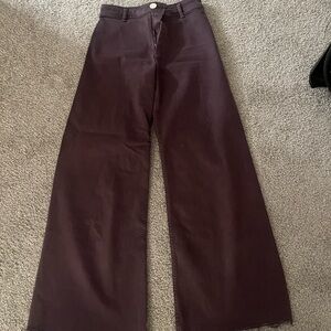 Purple flare marine pants Zara